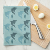 Dolfijnen en vissen theedoek (Quarter Fold)