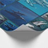 Dolfijnen en walvissen, collage cadeaupapier (Hoek)