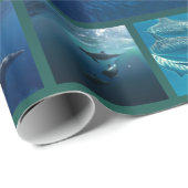 Dolfijnen en walvissen, collage cadeaupapier (Rol Hoek)