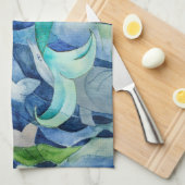 Dolfijnen en zeemeermin feesthanddoek theedoek (Quarter Fold)