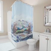 Dolfijnen en zeemeerminnen douchegordijn (In situ)