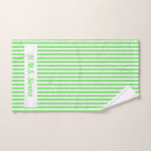 Dolfijnen en zeilboten, groen wit bad handdoek (Handdoek)