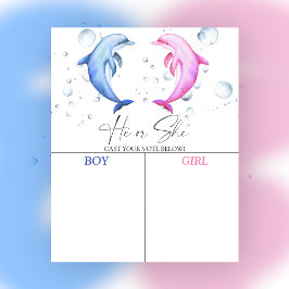 Dolfijnen Geslacht onthullen Hij of Zij grafiek Poster