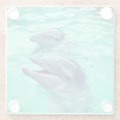 Dolfijnen Glazen Onderzetter (Achterkant)