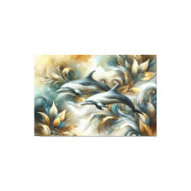 Dolfijnen Gouden Botanisch Dreamscape