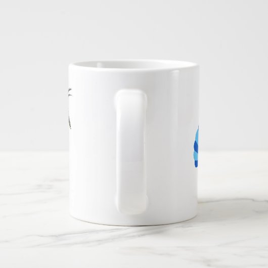 Dolfijnen grote koffie-mok grote koffiekop (Achterkant)