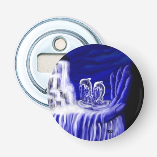 Dolfijnen, hand van Times Button Flesopener (Voorkant)