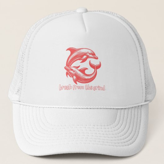 Dolfijnen Hoed Trucker Pet (Voorkant)