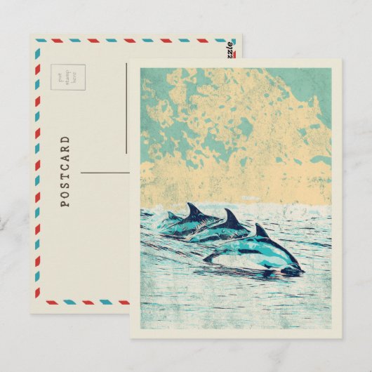 Dolfijnen in de Atlantische oceaan Briefkaart (Voorkant / Achterkant)