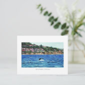 Dolfijnen in de buurt van Palos Verdes Briefkaart (Staand voorkant)