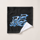 Dolfijnen in de golven bad handdoek (Wasdoekje)