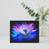 Dolfijnen in de maan briefkaart (Staand voorkant)