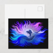 Dolfijnen in de maan briefkaart (Voorkant / Achterkant)