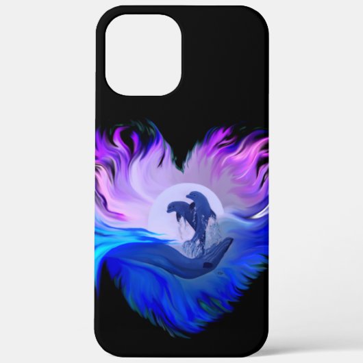 Dolfijnen in de maan Case-Mate iPhone case (Achterkant)
