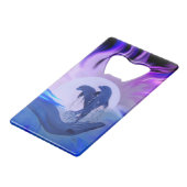 Dolfijnen in de maan creditkaart flessenopener (Achterkant Gekanteld)