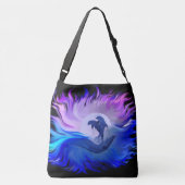 Dolfijnen in de maan crossbody tas (Achterkant)