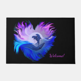 Dolfijnen in de maan, het hart deurmat