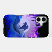 Dolfijnen in de maan iPhone 16 hoesje (Achterkant horizontaal)