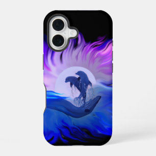 Dolfijnen in de maan iPhone 16 hoesje