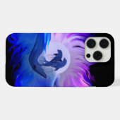 Dolfijnen in de maan iPhone hoesje (Achterkant horizontaal)