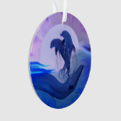 Dolfijnen in de maan ornament (voorkant)
