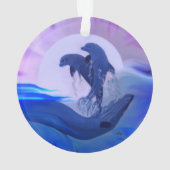 Dolfijnen in de maan ornament (achterkant)