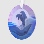 Dolfijnen in de maan ornament (voorkant)