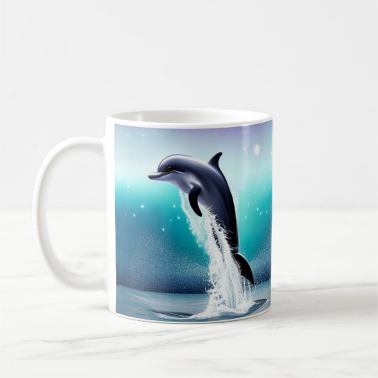 Dolfijnen in de oceaan koffiemok (Links)