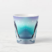 Dolfijnen in de oceaan latte mok (Voorkant)