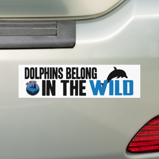 Dolfijnen in de Wilde Bumpersticker (Op auto)