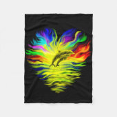 Dolfijnen in de zon fleece deken (Voorkant)