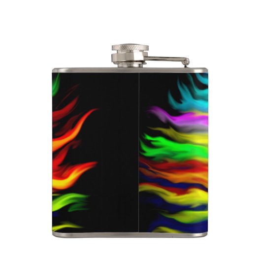 Dolfijnen in de zon heupfles (Achterkant)