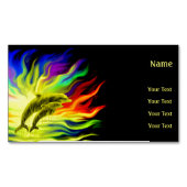 Dolfijnen in de zon magnetisch visitekaartje (Voorkant)