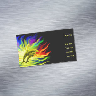 Dolfijnen in de zon magnetisch visitekaartje