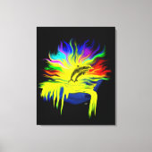 Dolfijnen in de zon met de hand canvas afdruk (Voorkant)