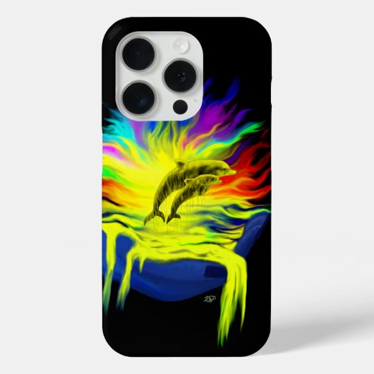 Dolfijnen in de zon met de hand Case-Mate iPhone case (Achterkant)