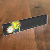 Dolfijnen in de zon met de hand naambordje (Zijkant)