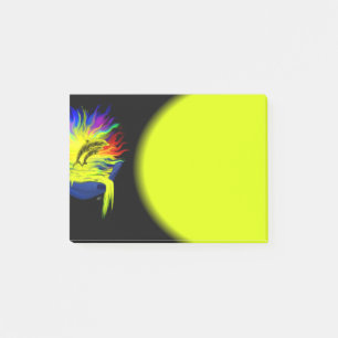 Dolfijnen in de zon met de hand post-it® notes