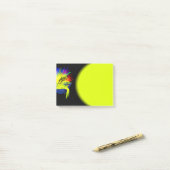 Dolfijnen in de zon met de hand post-it® notes (Op bureau)