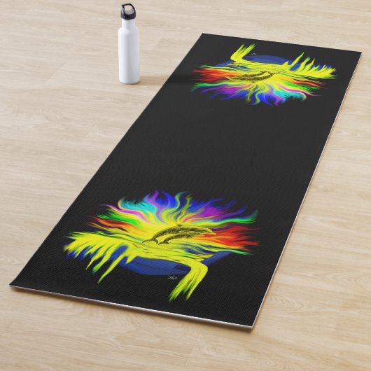 Dolfijnen in de zon met de hand yogamat (In situ)