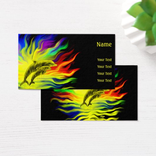 Dolfijnen in de zon visitekaartje (Bureau)