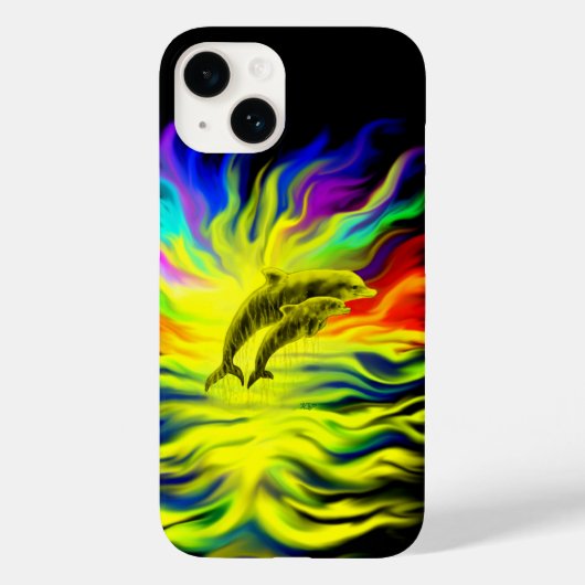Dolfijnen in de Zonneschijn Case-Mate iPhone Case (Achterkant)