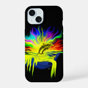 Dolfijnen in de zonneschijn met hand iPhone 15 case