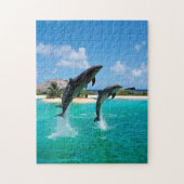 Dolfijnen in het Caribisch gebied, Jigzaag Puzzle Legpuzzel (Verticaal)