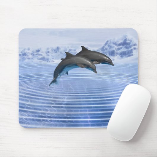 Dolfijnen in het heldere blauwe zee muismat (Met muis)