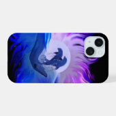 Dolfijnen in het maanlicht iPhone 15 case (Achterkant horizontaal)