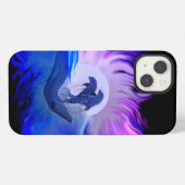Dolfijnen in het maanlicht iPhone hoesje (Achterkant horizontaal)