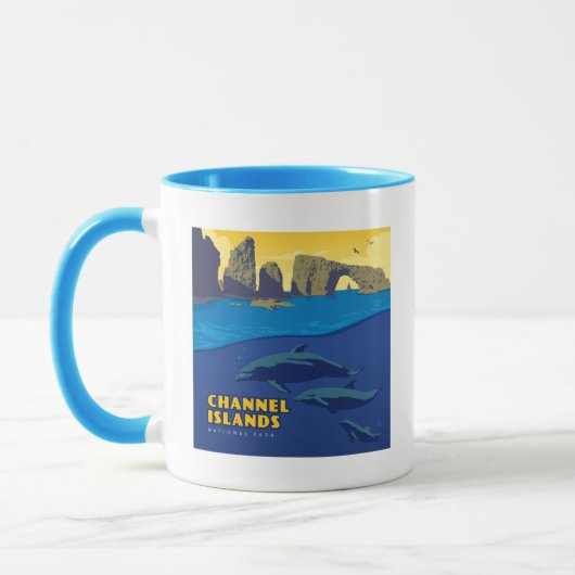 Dolfijnen in het Nationaal Park van de Kanaaleilan Mok (Links)