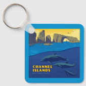 Dolfijnen in het Nationaal Park van de Kanaaleilan Sleutelhanger (Voorkant)