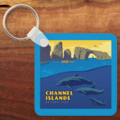 Dolfijnen in het Nationaal Park van de Kanaaleilan Sleutelhanger (Voorkant)